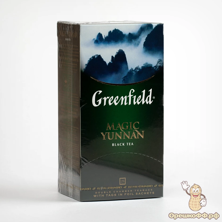 Купить чай черный greenfield (гринфилд) magic yunnan 25*2 г в СПб,  интернет-магазин с доставкой на дом - Орешкофф.рф